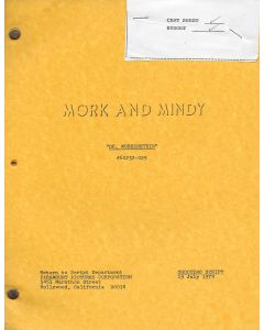 Mork & Mindy "Dr. Morkenstein" Original Script