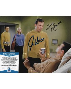 William Shatner & Sally Kellerman Star Trek TOS 8X10 w/Beckett COA #2