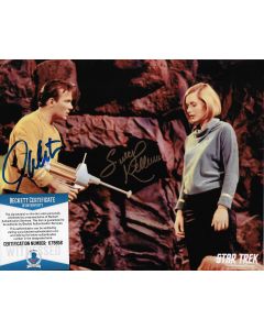 William Shatner & Sally Kellerman Star Trek TOS 8X10 w/Beckett COA #3