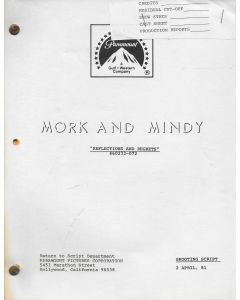 Mork & Mindy "Reflections and Regrets" Original Script