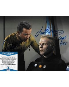 William Shatner & Sean Kenney Star Trek TOS 8X10 w/Beckett COA 