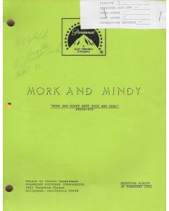 Mork & Mindy "Mork and Mindy Meet Rick and Ruby" Original Script