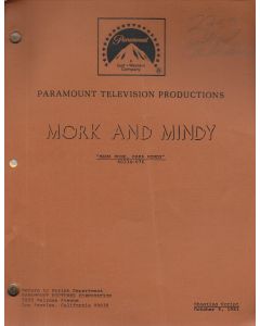Mork & Mindy "Mama Mork, Papa Mindy" Original  Script