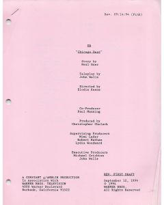ER "Chicago Heat" Original script revision
