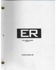 ER"Such Sweet Sorrow" episode 21, Deezer D's personal Original Script with his signature