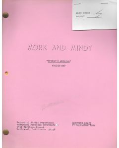 Mork & Mindy "Exidor's Wedding" Original Script