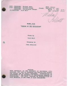 Miami Vice"Heroes of the Revolution" (1987) Michael Talbot's personal original script 