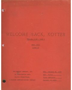  Welcome Back, Kotter "00-00, I Do, Part 1" Original Script