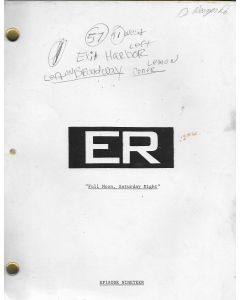ER"Full Moon, Saturday night" episode 19, Deezer D's personal Original Script signed by Deeer D