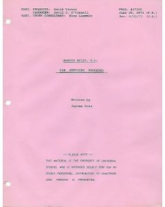 Marcus Welby, M.D. "For Services Rendered" Original Script