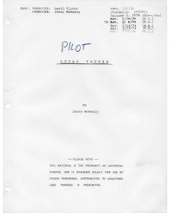 Lucas Tanner PILOT Original Script