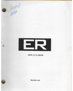 ER "Leave it to Weaver" episode 1, Deezer D's personal Original Script signed by Deezer D