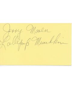Wizard of Oz Munchkins signed cards (set of 6) + photo