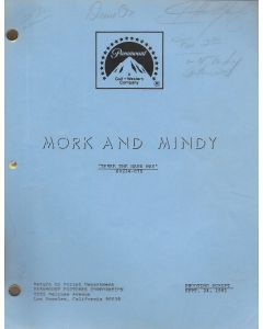 Mork & Mindy "Three The Hard Way" Original Script
