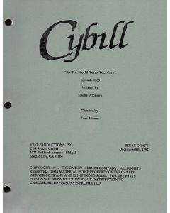 Cybill "As The World Turns To Crap" Original Script Final Draft