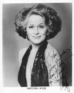 Gretchen Wyler (Signature personalized to Thom)