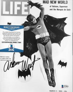 Adam West Batman 8X10 w/Beckett COA #188