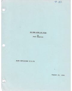 In The Line of Fire Original Movie Script (Clint Eastwood)