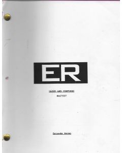 ER"Hazed and Confused" episode 7, Deezer D's personal Original Script