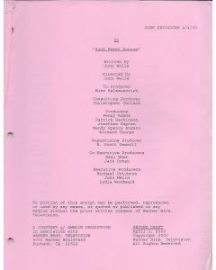 ER"Such Sweet Sorrow" second draft, Deezer D's personal Original Script