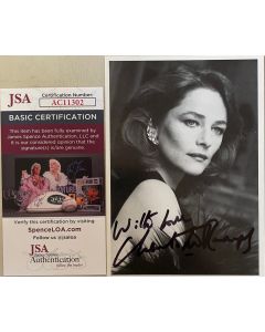 Charlotte Rampling Original Autographed 6x5 photo w/JSA COA