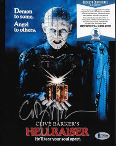 Clive Barker Hellraiser 8X10 w/Beckett COA #2