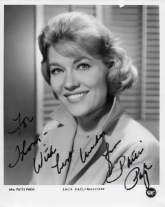 Patti Page (Signature personalized to Thom) - Vintage photo