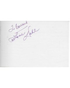 Arlene Dahl signed in person index card + photo