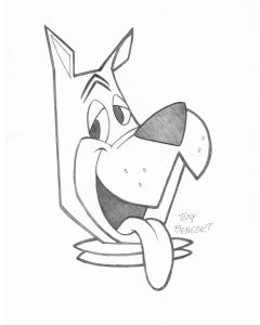 Astro drawing print signed by artist Tony Benedict 