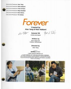 Forever "Episode 106 Andre and Sarah"  original  script signed by Alan Yang, Matt Hubbard