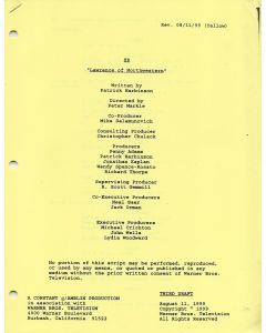 ER "Lawrence of Northwestern" Original script revision