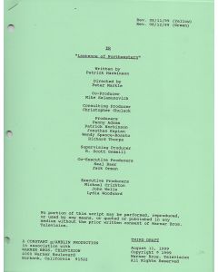 ER "Lawrence of Northwestern" Original script revision #2
