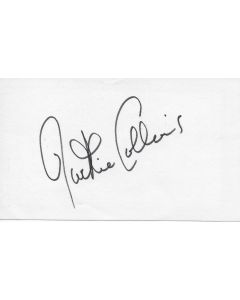 Jackie Collins (1937-2015) signed index card