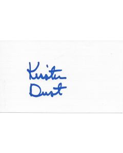 Kirsten Dunst signed in person index card + photo