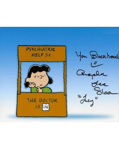 Angela Lee Sloan  Signed 8x10 photo Lucy Van Pelt ,Peanuts