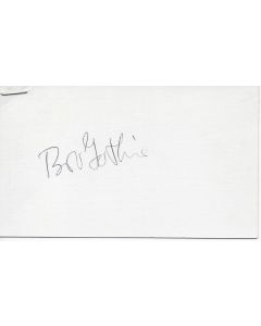 Bob Guthrie signed index card 