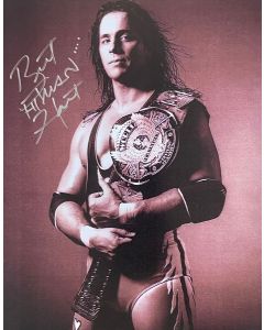 Hitman Bret Hart Wrestler Autographed Original 8X10 Photo