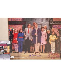 Willie Wonka Cast of 5 signed 11x14 w/ JSA COA 