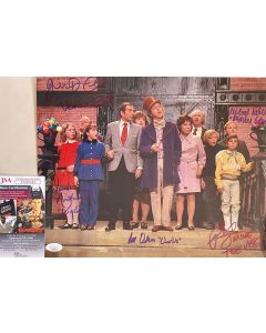 Willy Wonka Cast of 5 signed 11x14 w/ JSA COA