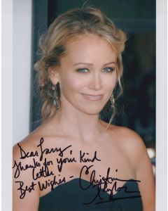 Christine Taylor BRADY BUNCH Original Autographed 8X10 photo #1