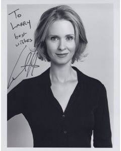 Cynthia Nixon HBO SEX AND THE CITY (TO LARRY) Autographed 8X10 photo #1