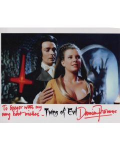 Damien Thomas (TO GREGOR) TWINS OF EVIL Signed 8X10 #1