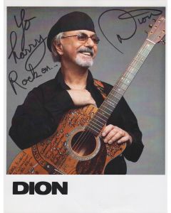 DION American singer & songwriter (TO LARRY) Signed 8.5 X11 #1
