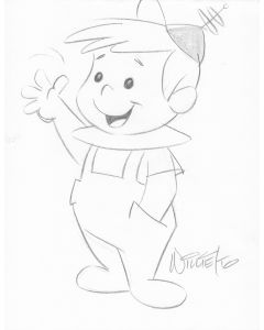 Elroy Jetson original drawing signed by artist Willie Ito