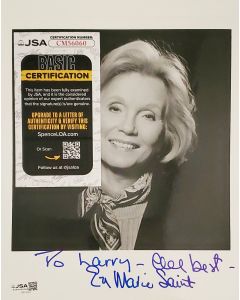 Eva Marie Saint NORTH BY NORTHWEST/ON THE WATERFRONT signed 8x10 with JSA COA # G01