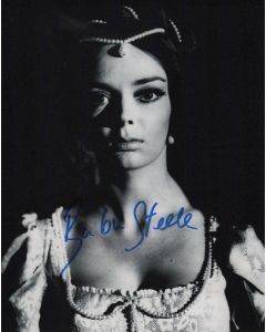 Barbara Steele LONG HAIR OF DEATH signed 8x10 # G24