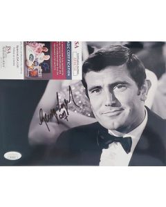 George Lazenby AND THE WORD WAS BOND 007 signed 8x10 w/JSA COA  #  G01