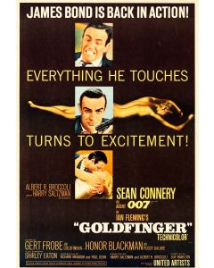 Sean Connery Goldfinger Reprint Movie Poster 27x40
