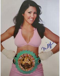 Mia St. John American professional boxer Signed 8X10 Photo #4