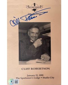Cliff Robertson Spiderman 8x10 w/Beckett COA 